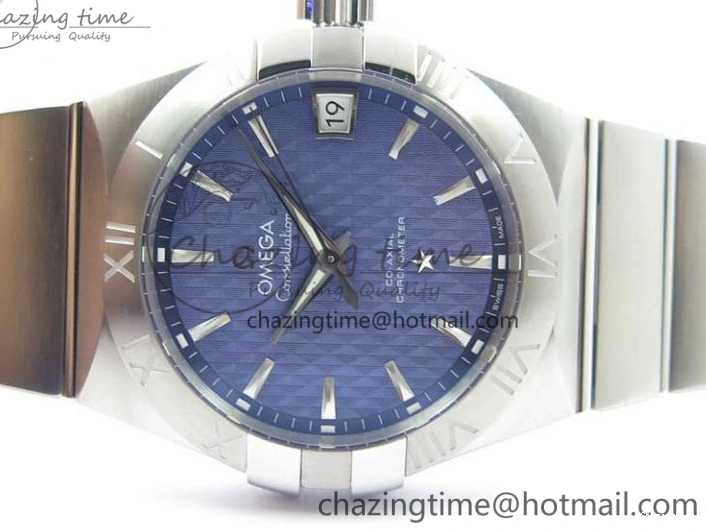 0119 SunProtective Constellation 38mm SS VSF 1:1 Best Edition Blue Textured Dial on SS Bracelet A8500 Super Clone 7917